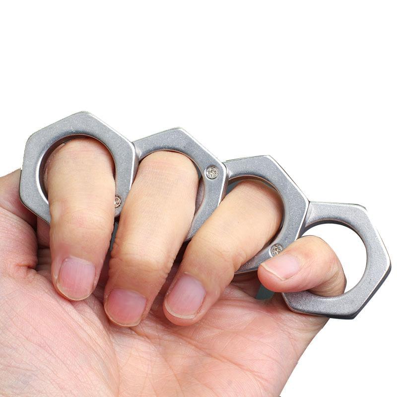 Stainless Steel Folding Knuckles – 304 Hexagon Transformable with Stonewash 110g