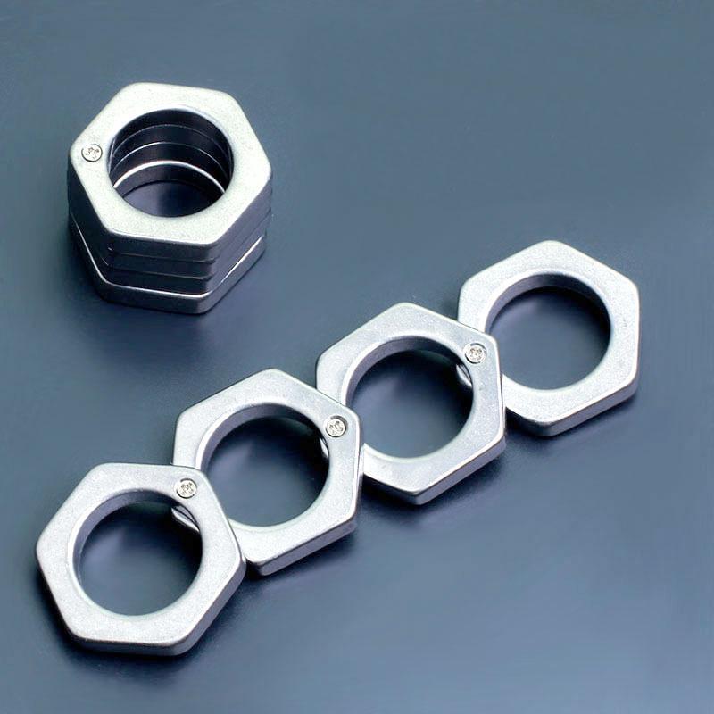 Stainless Steel Folding Knuckles – 304 Hexagon Transformable with Stonewash 110g