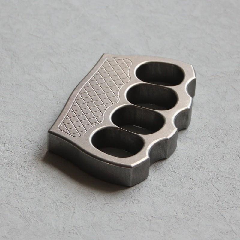Stainless Steel Four Finger Knuckles – 304 Ultra-Thick 16mm with Textured Stonewash
