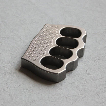 Stainless Steel Four Finger Knuckles – 304 Ultra-Thick 16mm with Textured Stonewash