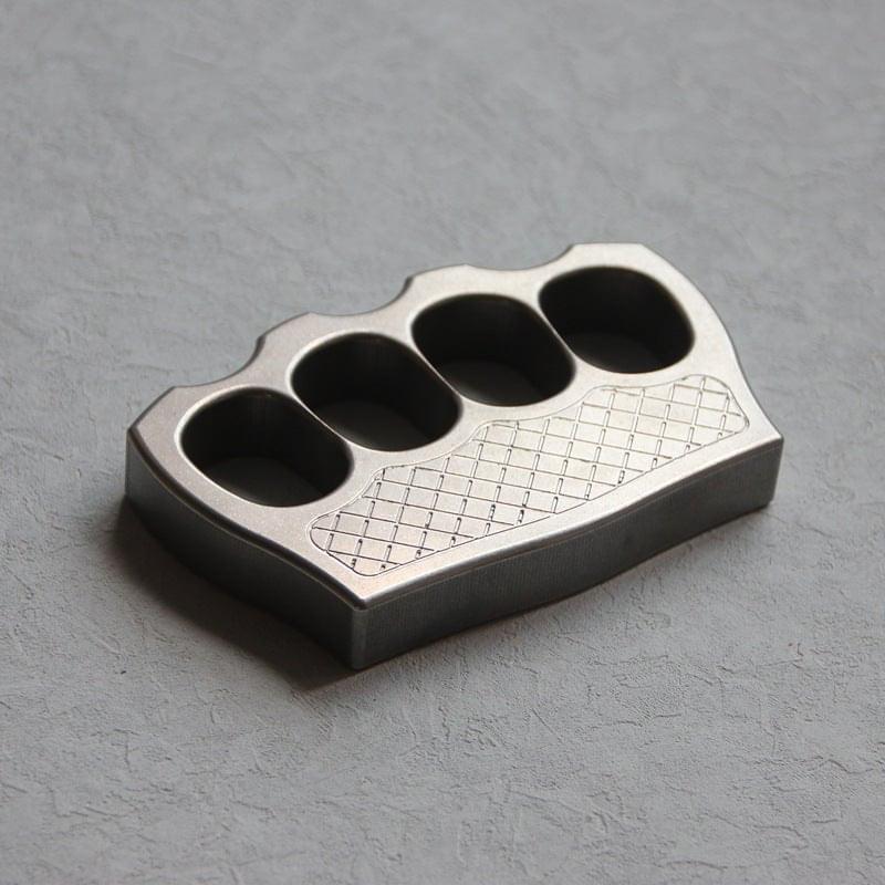 Stainless Steel Four Finger Knuckles – 304 Ultra-Thick 16mm with Textured Stonewash