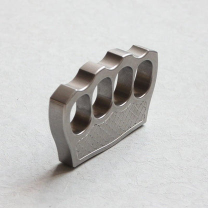 Stainless Steel Four Finger Knuckles – 304 Ultra-Thick 16mm with Textured Stonewash