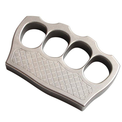 Stainless Steel Four Finger Knuckles – 304 Ultra-Thick 16mm with Textured Stonewash