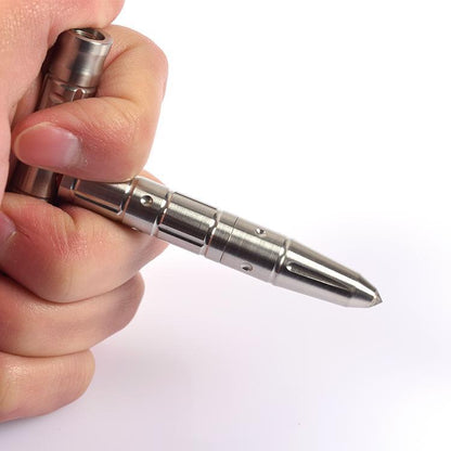 Stainless Steel Glass Breaker Tactical Pen – 304 with Push Dagger Transformer Tungsten