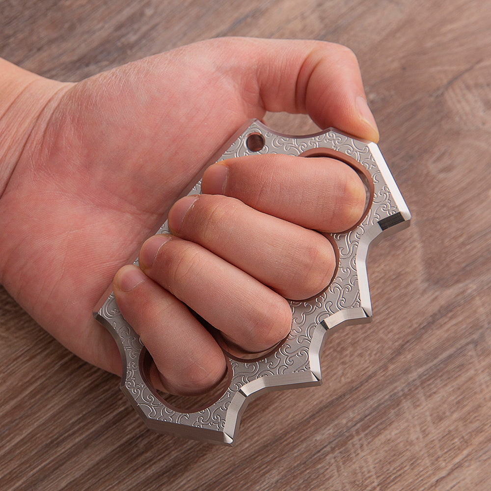 Stainless Steel Knuckles – 304 Black Wukong with Chinese Traditional Engraving 15mm
