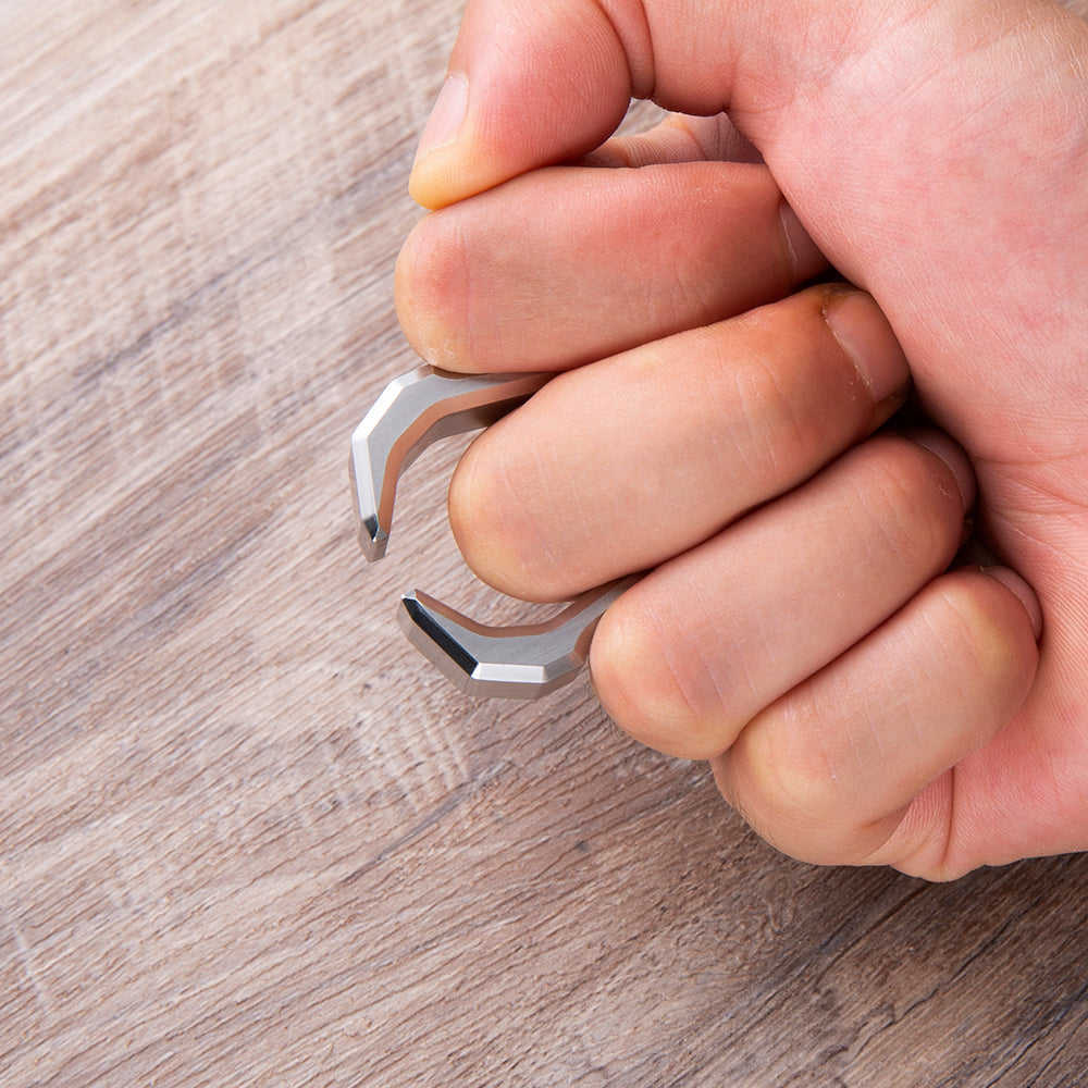 Stainless Steel Knuckles – 304 Tuning Fork Single EDC with Musical Self Defense Ring
