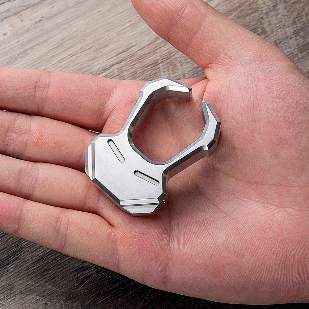 Stainless Steel Knuckles – 304 Tuning Fork Single EDC with Musical Self Defense Ring