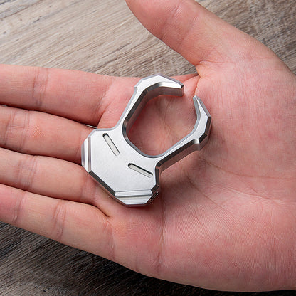 Stainless Steel Knuckles – 304 Tuning Fork Single EDC with Musical Self Defense Ring