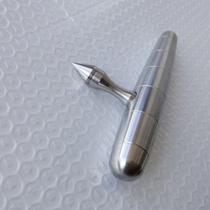 Stainless Steel Kubotan Keychain – 304 Baby Tonfa with Detachable 60mm Spike Heavy