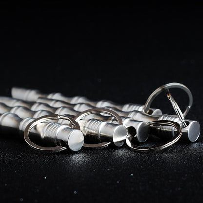Stainless Steel Kubotan Keychain – 304 Bamboo Self Defense for Desk Breaks, Collecting