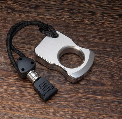 Stainless Steel Single Finger Knuckles – 304 Ring with Brushed EDC Self Defense