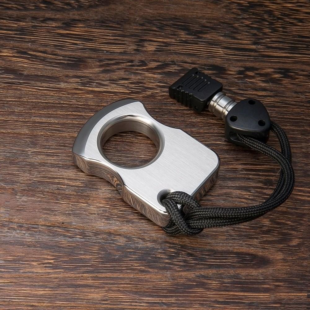 Stainless Steel Single Finger Knuckles – 304 Ring with Brushed EDC Self Defense