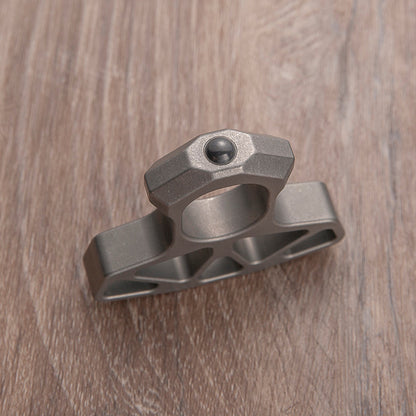 Stainless Steel Single Finger Knuckles – 304 Stonewash with Ceramic Glass Breaker with EDC