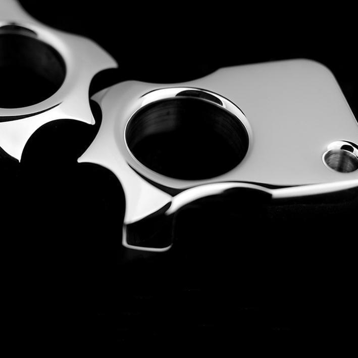 Stainless Steel Single Finger Knuckles – 304 Ultra-Thick Polished Ring with 14mm EDC