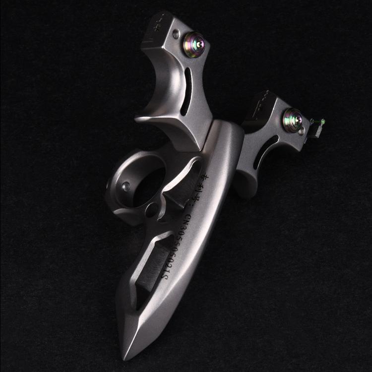 Stainless Steel Slingshot – 404C Spiked Ring with 3-in-1 EDC Multi-Tool
