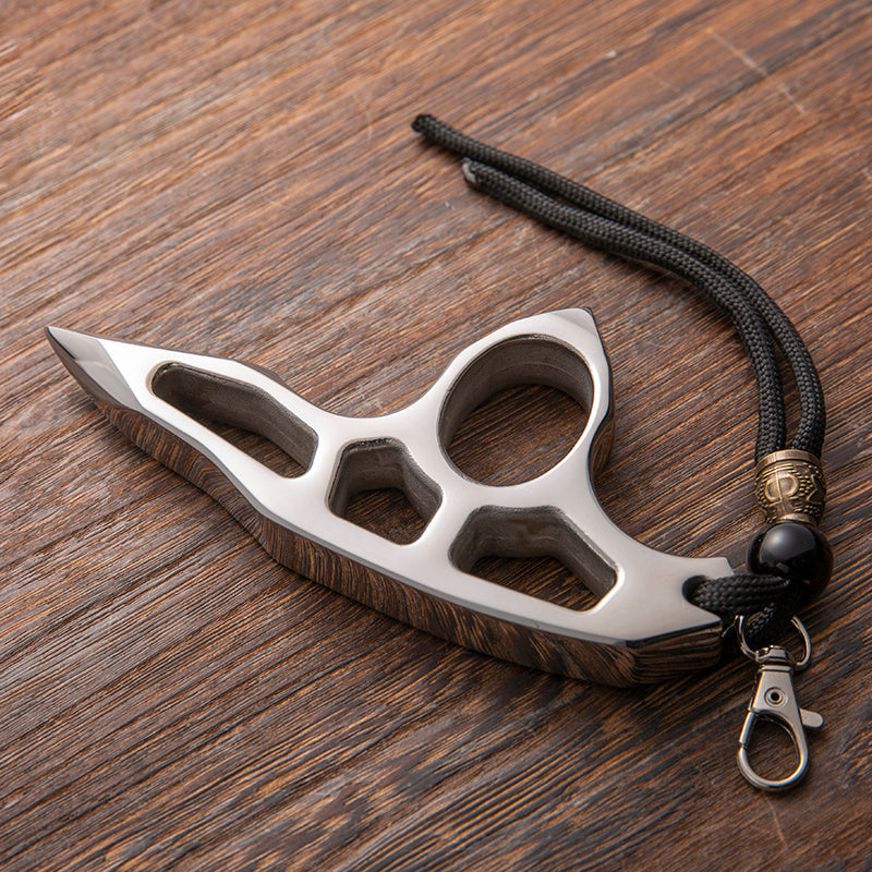 Stainless Steel Spiked Knuckles – 304 Dual Spike Single Finger with Mirror Polished 14mm