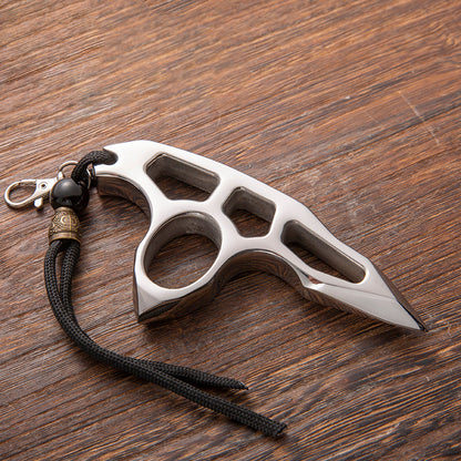 Stainless Steel Spiked Knuckles – 304 Dual Spike Single Finger with Mirror Polished 14mm