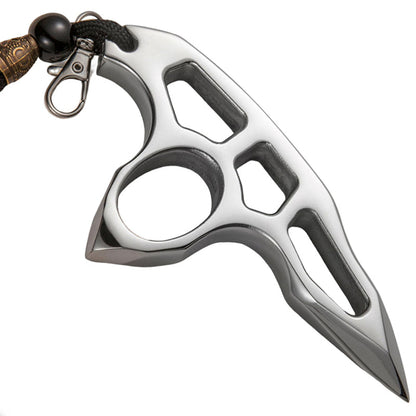 Stainless Steel Spiked Knuckles – 304 Dual Spike Single Finger with Mirror Polished 14mm