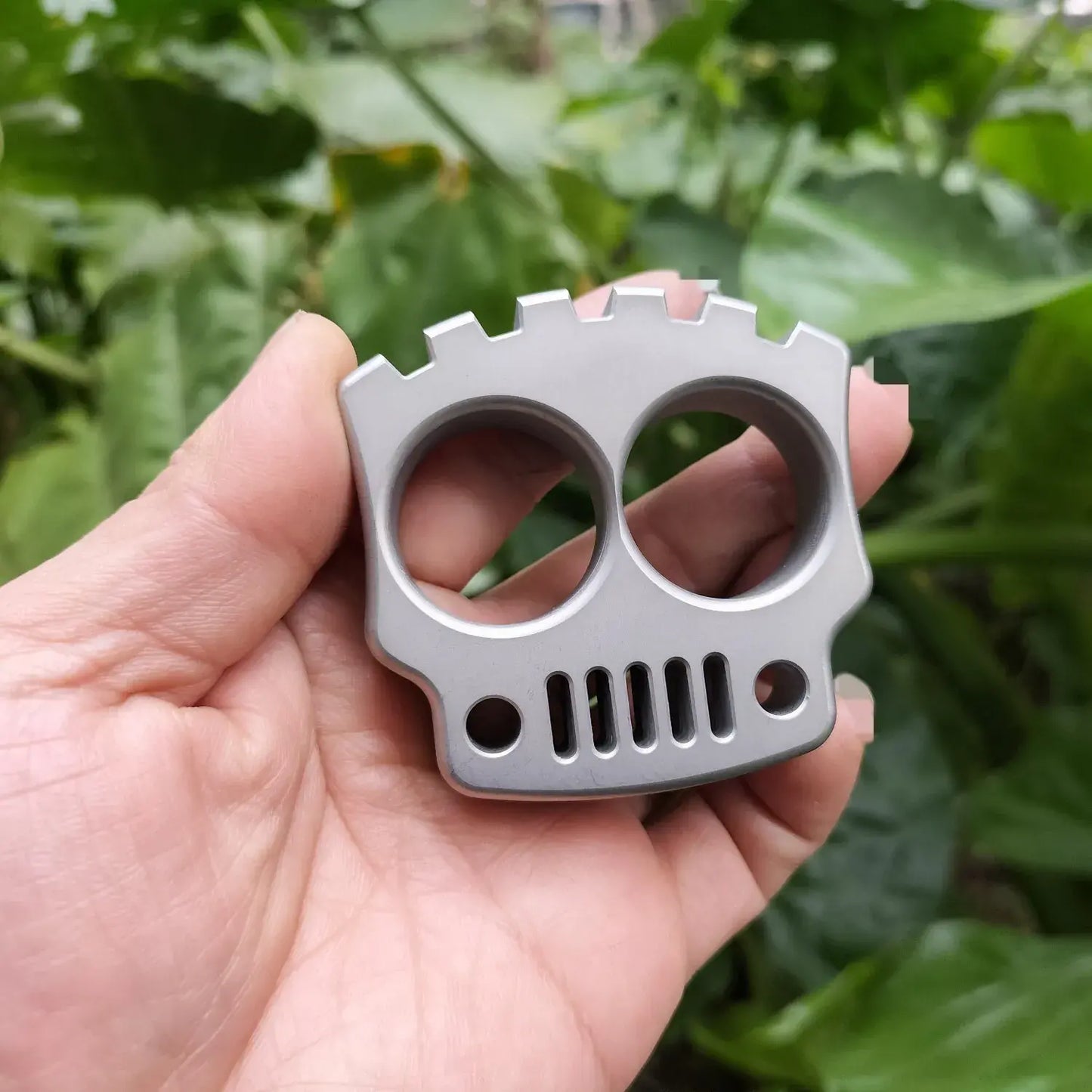 Stainless Steel Two-Finger Skull Weight – 304 Steel 200g Heavy EDC Collectible