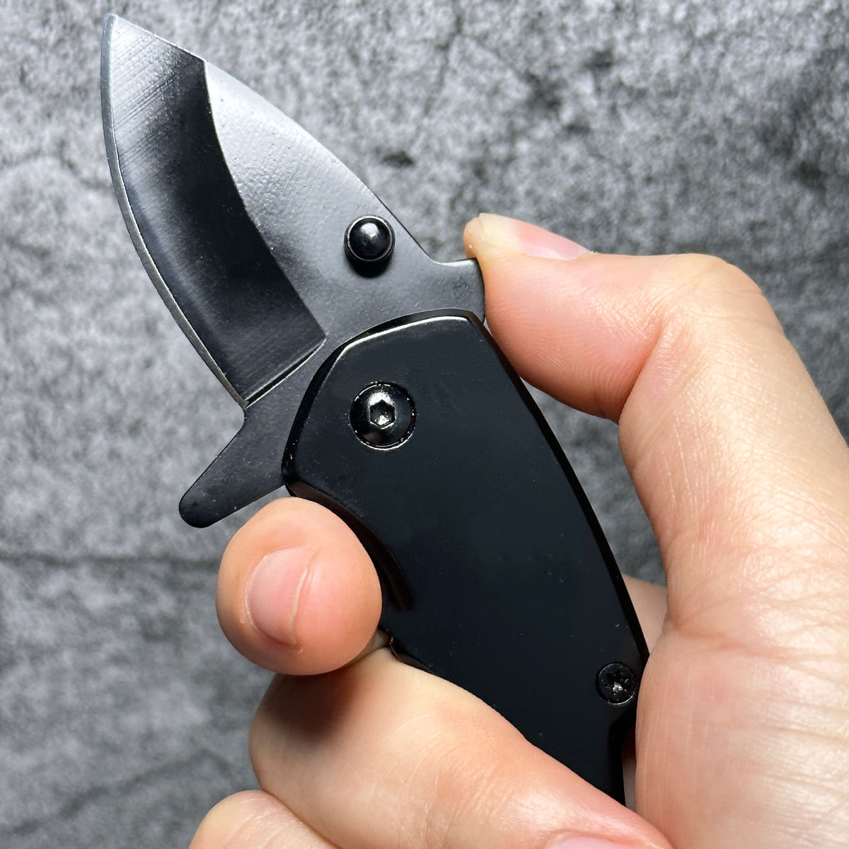 Stainless Steel Utility Knife – Shark Fang Mini Folding with Keychain EDC