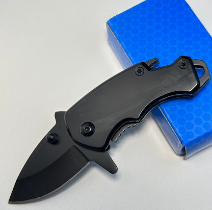Stainless Steel Utility Knife – Shark Fang Mini Folding with Keychain EDC