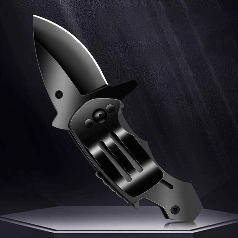 Stainless Steel Utility Knife – Shark Fang Mini Folding with Keychain EDC