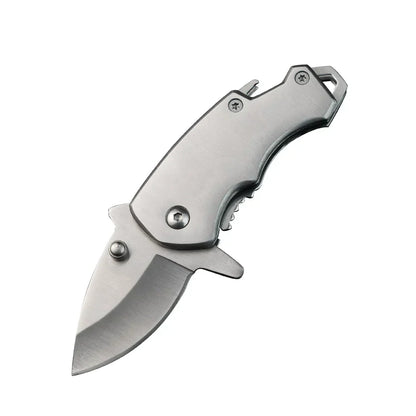 Stainless Steel Utility Knife – Shark Fang Mini Folding with Keychain EDC