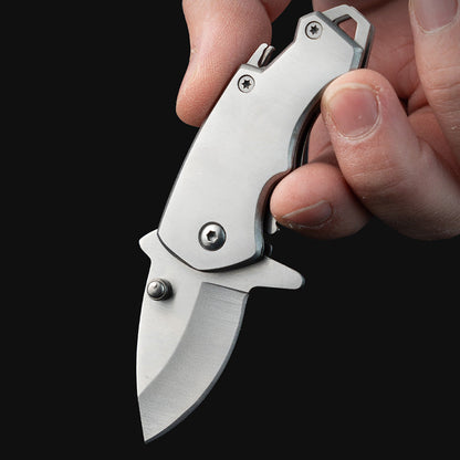 Stainless Steel Utility Knife – Shark Fang Mini Folding with Keychain EDC