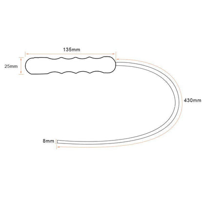 Steel Baton – 56cm Cable Self Defense Whip with Wooden Handle Emergency Tool
