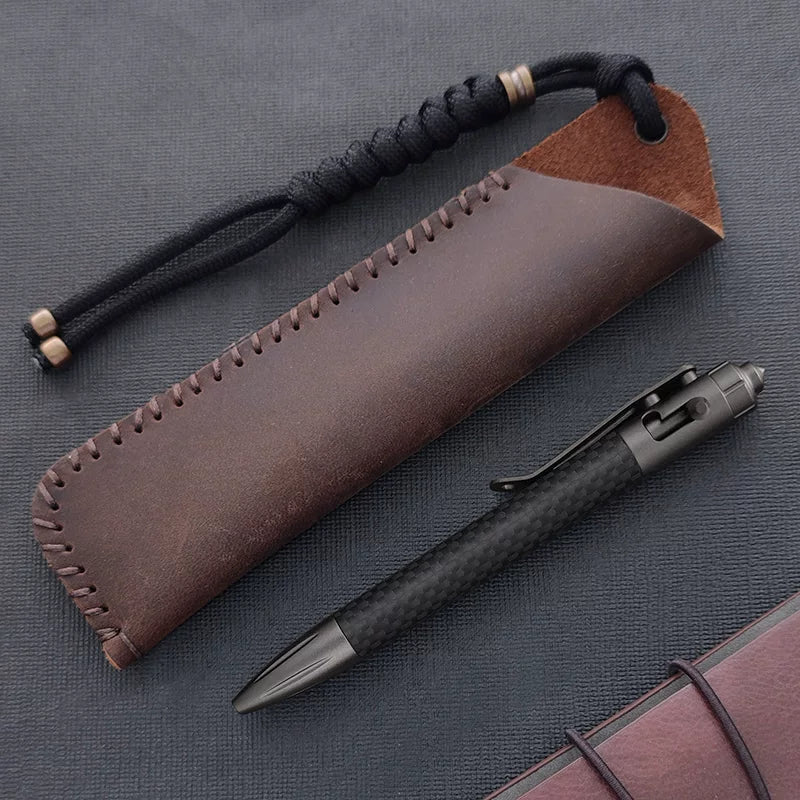 Steel Bolt Action Tactical Pen – Carbon Fiber with Tungsten Glass Breaker EDC
