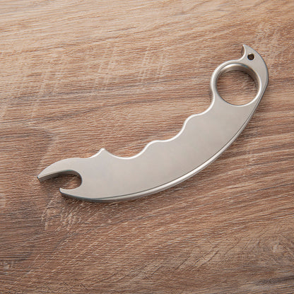 Steel Bottle Opener Knuckles – Brass with 304 Four Finger Kubotan Multi-Tool EDC