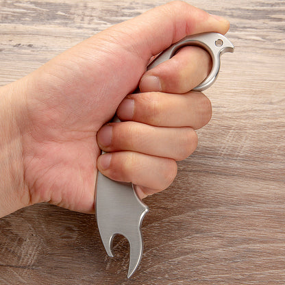 Steel Bottle Opener Knuckles – Brass with 304 Four Finger Kubotan Multi-Tool EDC