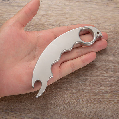 Steel Bottle Opener Knuckles – Brass with 304 Four Finger Kubotan Multi-Tool EDC
