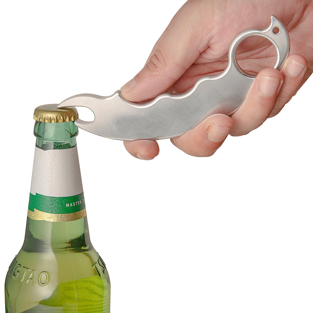 Steel Bottle Opener Knuckles – Brass with 304 Four Finger Kubotan Multi-Tool EDC