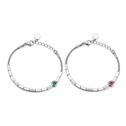 Steel Bracelet – Cosmic Prism Unisex Geometric Cube Link with Modular Design