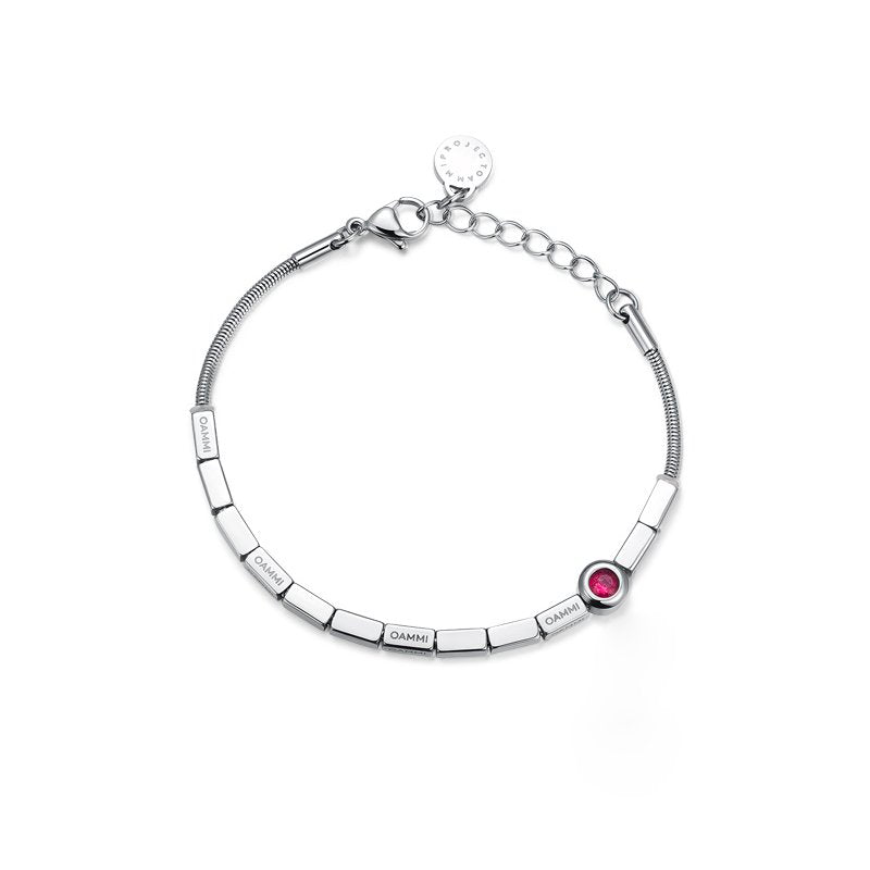 Steel Bracelet – Cosmic Prism Unisex Geometric Cube Link with Modular Design