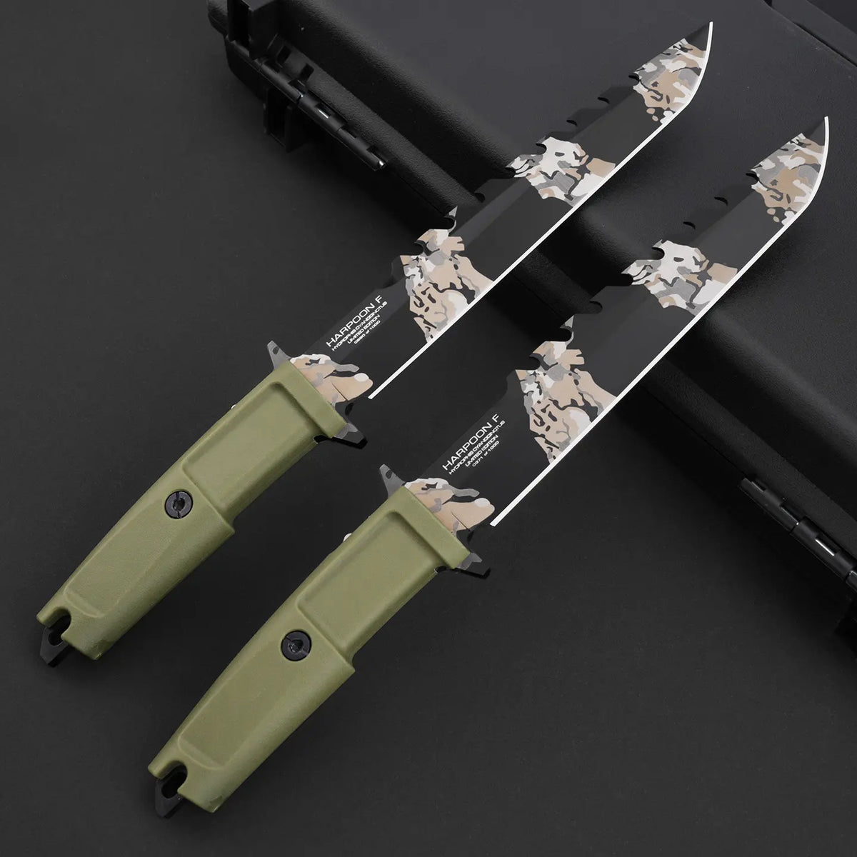 Steel Bushcraft Knife – Fixed Blade Tactical N690Co Tanto Tip Survival Spear Hunting