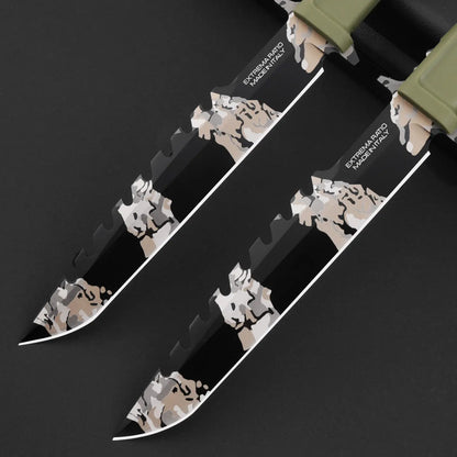 Steel Bushcraft Knife – Fixed Blade Tactical N690Co Tanto Tip Survival Spear Hunting