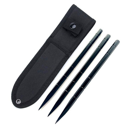 Steel Compact EDC Tool – 3Cr17 Throwing Spikes with 3-Piece Set 59HRC Hardened