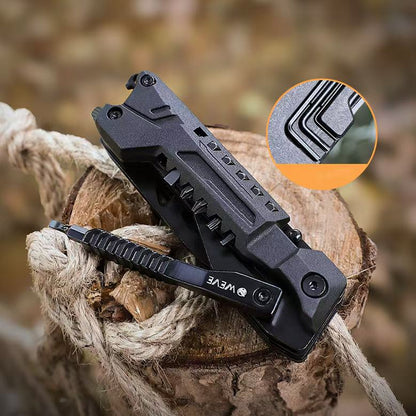 Steel EDC Knife – MultiVex 14-in-1 Tactical Multi-Tool with All- Compact