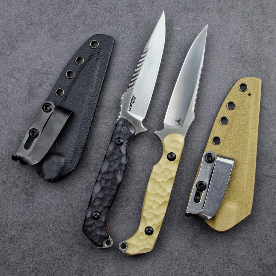 Steel Fixed Blade Knife – 14C28N G10 Handle Serrated Sheath Camping Survival Tactical EDC