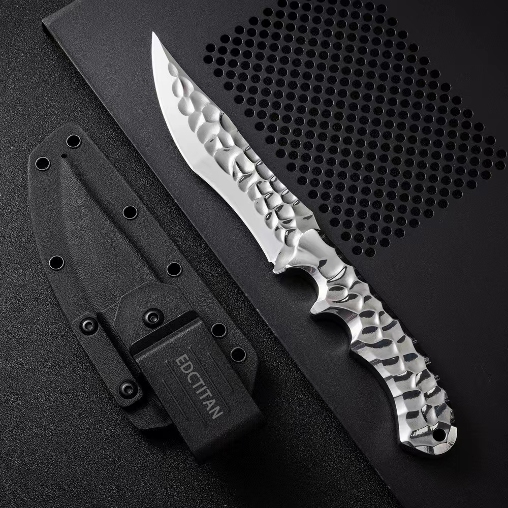 Steel Fixed Blade Knife – Hunting VG10 Leather Sheath Kydex Sheath Outdoor Collector