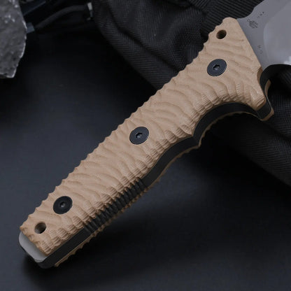 Steel Fixed Blade Knife – Juggernaut Z-WEAR 8mm Overbuilt with Tactical Pry