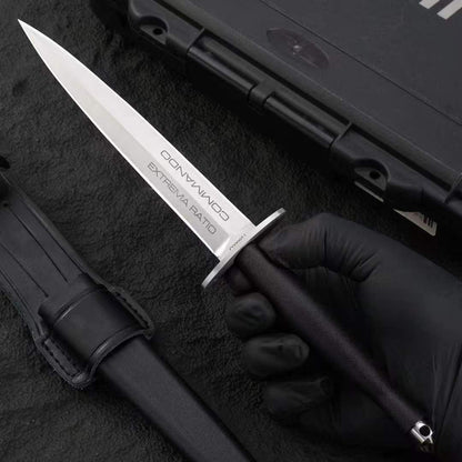 Steel Fixed Blade Knife – Sentry's Edge N690 Tactical with Fiberglass Handle