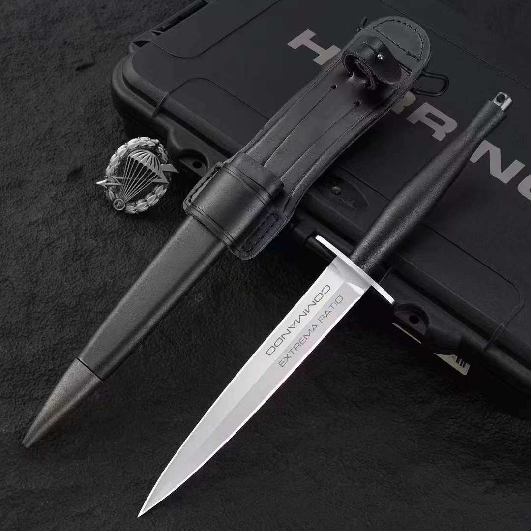 Steel Fixed Blade Knife – Sentry's Edge N690 Tactical with Fiberglass Handle