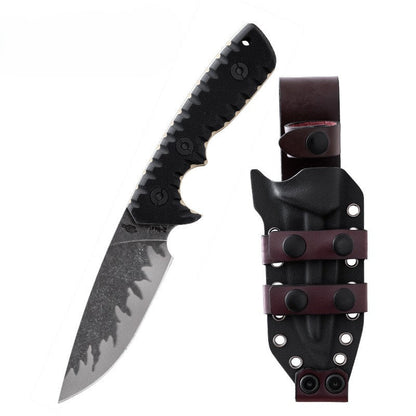 Steel Fixed Blade Knife – Tiger Edge A8 Tactical with Tiger-Pattern 60 HRC with G10 Handle