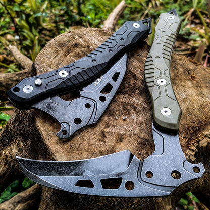 Steel Folding Knife – 3Cr13 Axe with Ice Axe Design Window Breaker EDC Tool