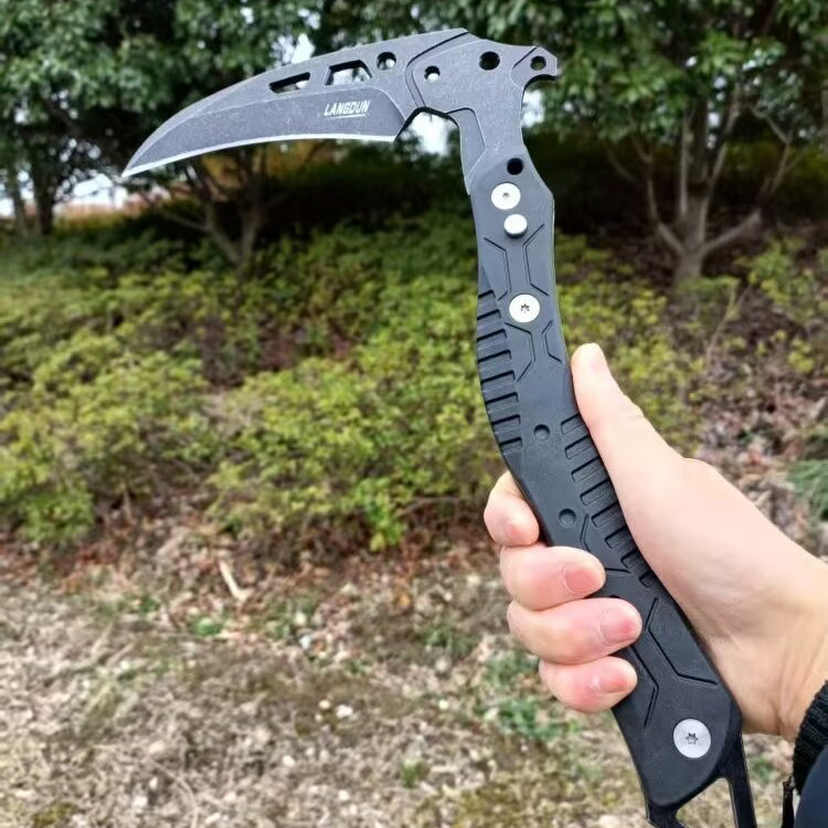 Steel Folding Knife – 3Cr13 Axe with Ice Axe Design Window Breaker EDC Tool