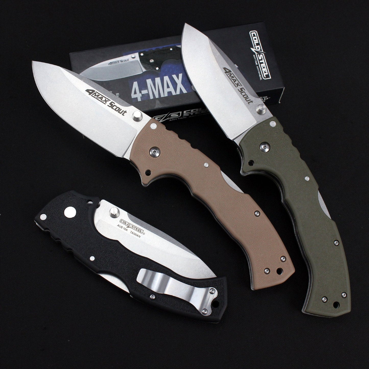 Steel Folding Knife – Cold Pocket Stonewashed Nylon Fiber Handle EDC Camping Tactical
