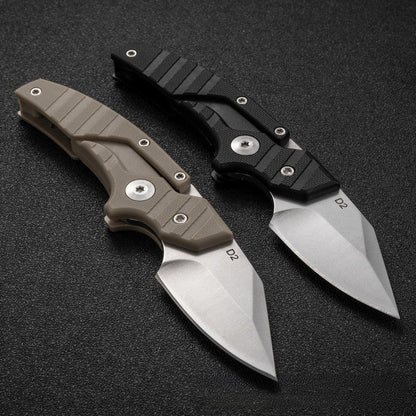Steel Folding Knife – D2 2-in-1 Transformable Push Dagger EDC Tactical Self Defense